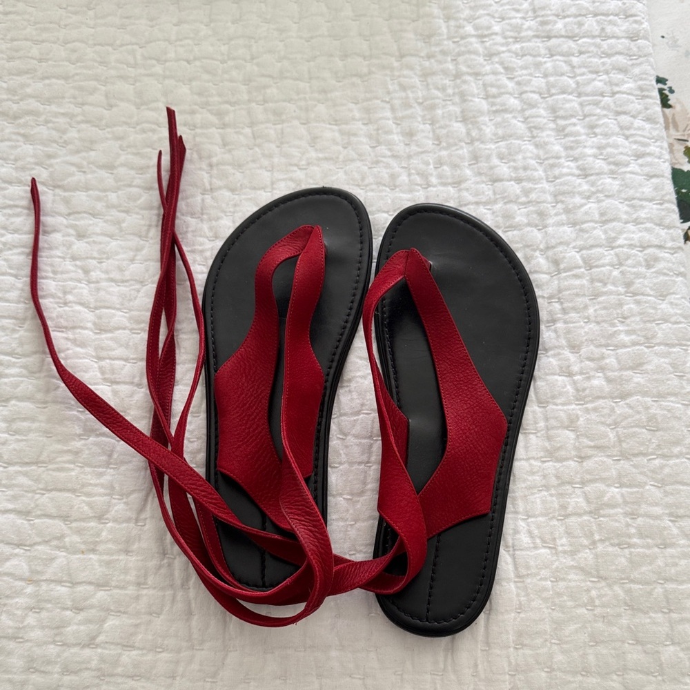 The Row Red and Black Women's Sandals
